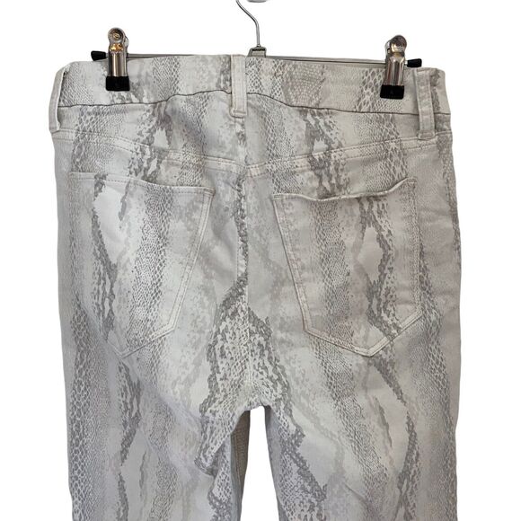 Joe's Jeans 27 Hi Rise Honey Curvy Skinny Jean Python Snake White - Picture 7 of 8